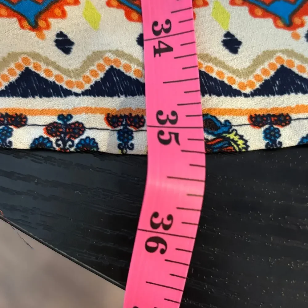 A. Byer Juniors Boho Medium Tribal Print Shift Dress